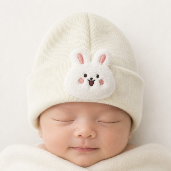 Baby newborn set mutsje met sokjes konijn
